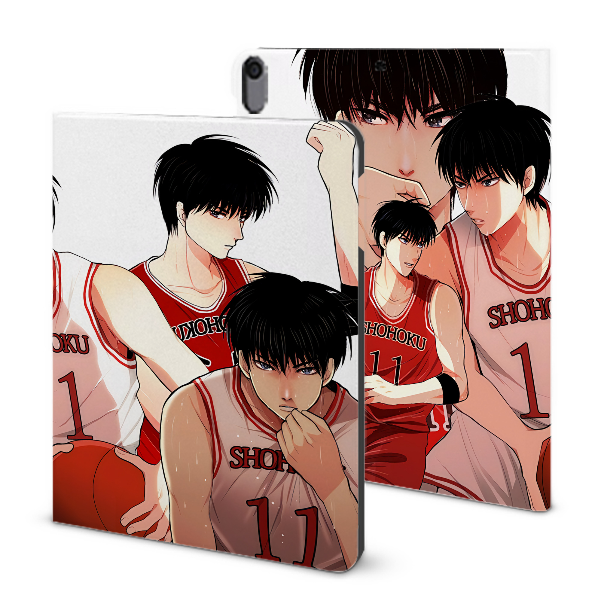 （画像用） SLAM DUNK／スラムダンク IPad ケース ブック型 PUレザー TPU 耐衝撃 軽量 薄型 ペン収納なし 全面保護 IPad 各モデル対応
